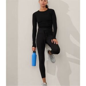 Athleta Rainier High Rise Cargo Tight Legging Black Size Medium Tall MT